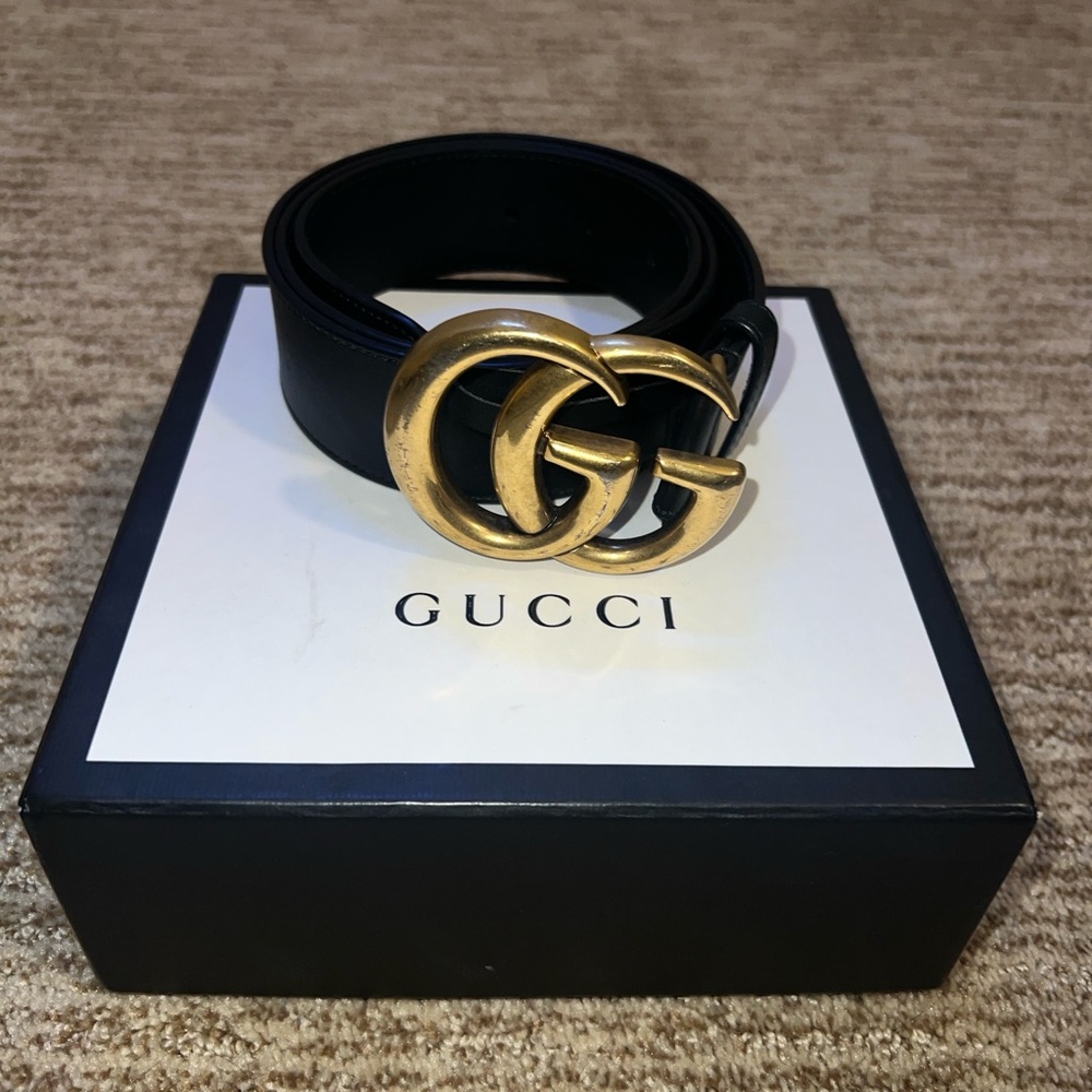 Gucci GG leather belt
